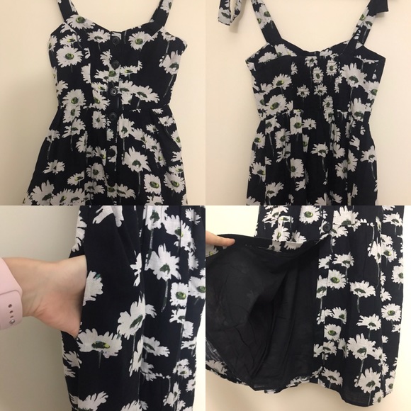 NWT UO Positano Tie-Shoulder Daisy Midi Dress - Picture 8 of 8